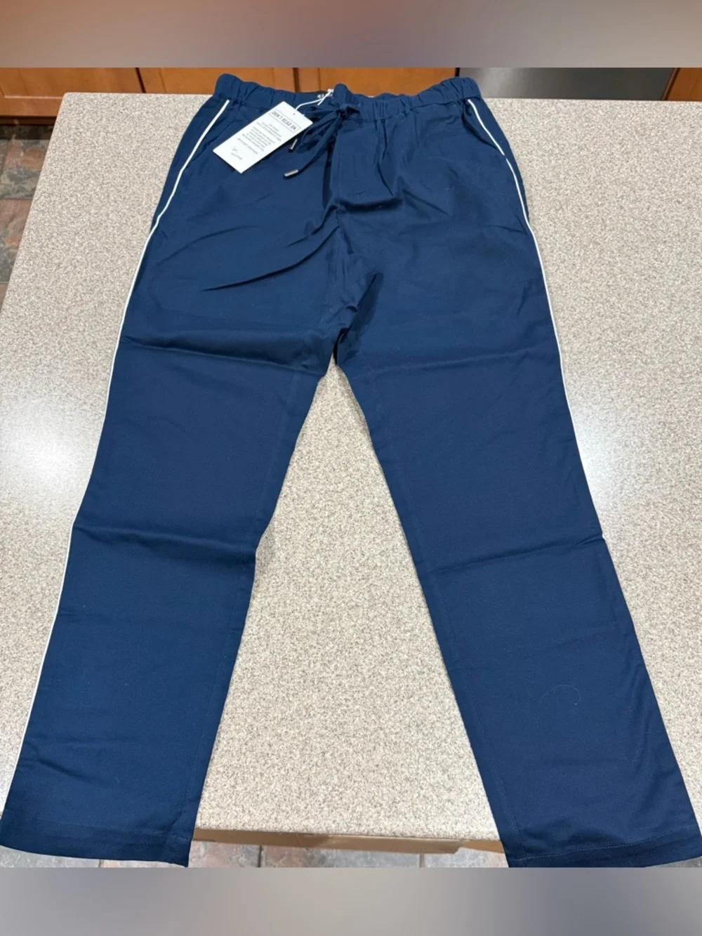 Wildfang The Essential Piper Drawstring Pants, Blue, Size Medium, NWT! - Picture 4 of 7